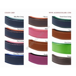 Adjustable PADDED Half check / Martingale Leather Dog Collar: Black with Lining (Pink, Tan, Baby blue, Red, Blue)